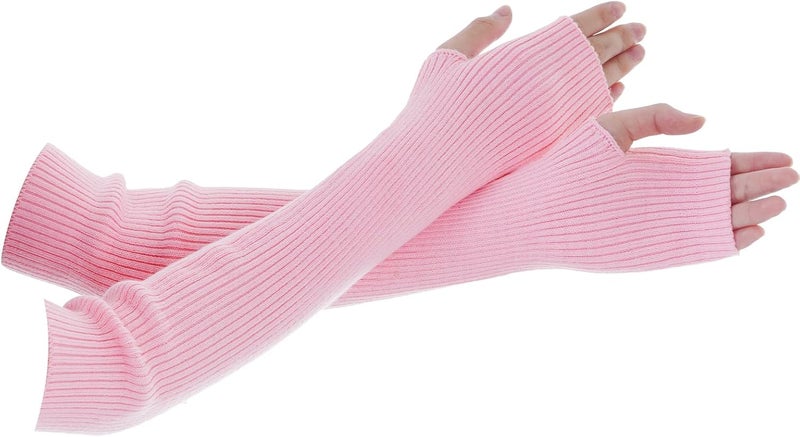 Tongcloud Arm Warmers Winter Fingerless Long Gloves for Women for Women with Thumb Hole - Image 1